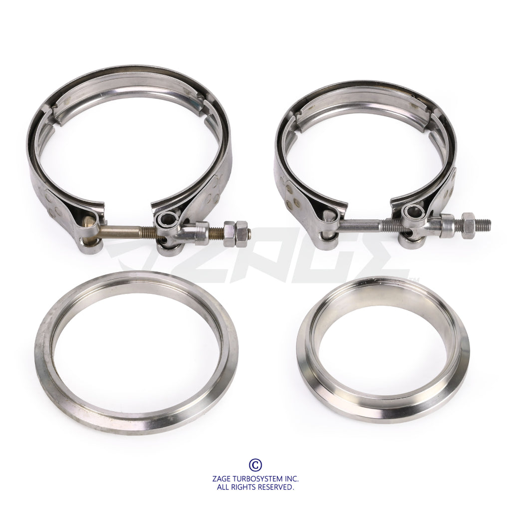 V-Band Turbine Housing Flange and Clamp Set for G Series G25 G30 G35 Turbo