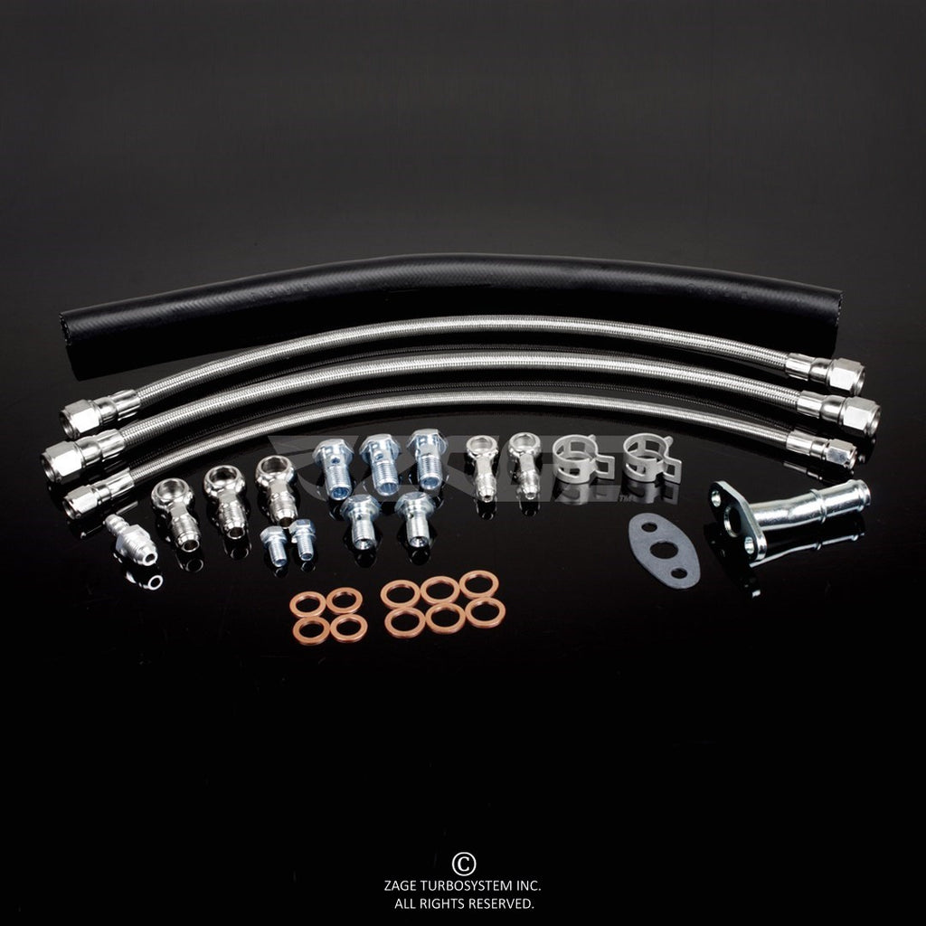 Oil & Water Line Kit for Nissan RB25 Top Mount Turbo
